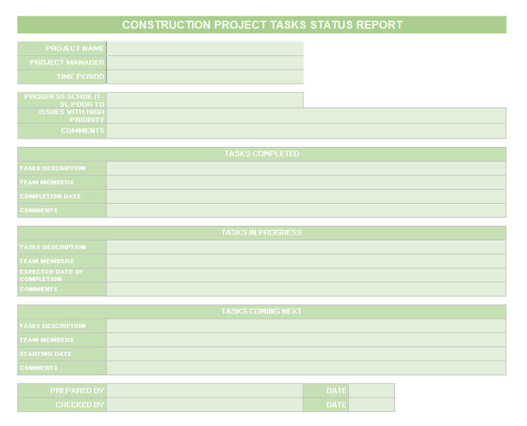 Free Construction Progress Report Template [XLS]