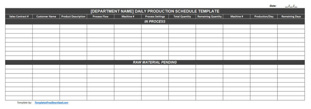 Best Free Production Schedule Template Excel Scheduling (2022)